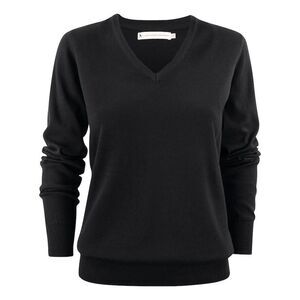James Harvest Womens/Ladies Ashland V Neck Sweatshirt / Black